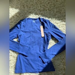 Blue Long Sleeve Top